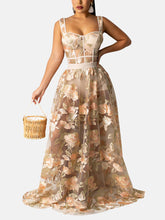 Besticktes Party-Brautkleid aus Netzstoff